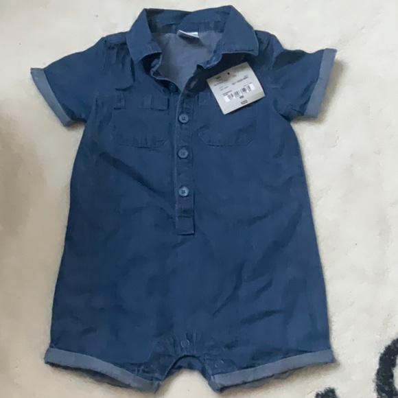 Okie Dokie denim one piece with snap fasten in the middle of the. 9m - Picture 1 of 7